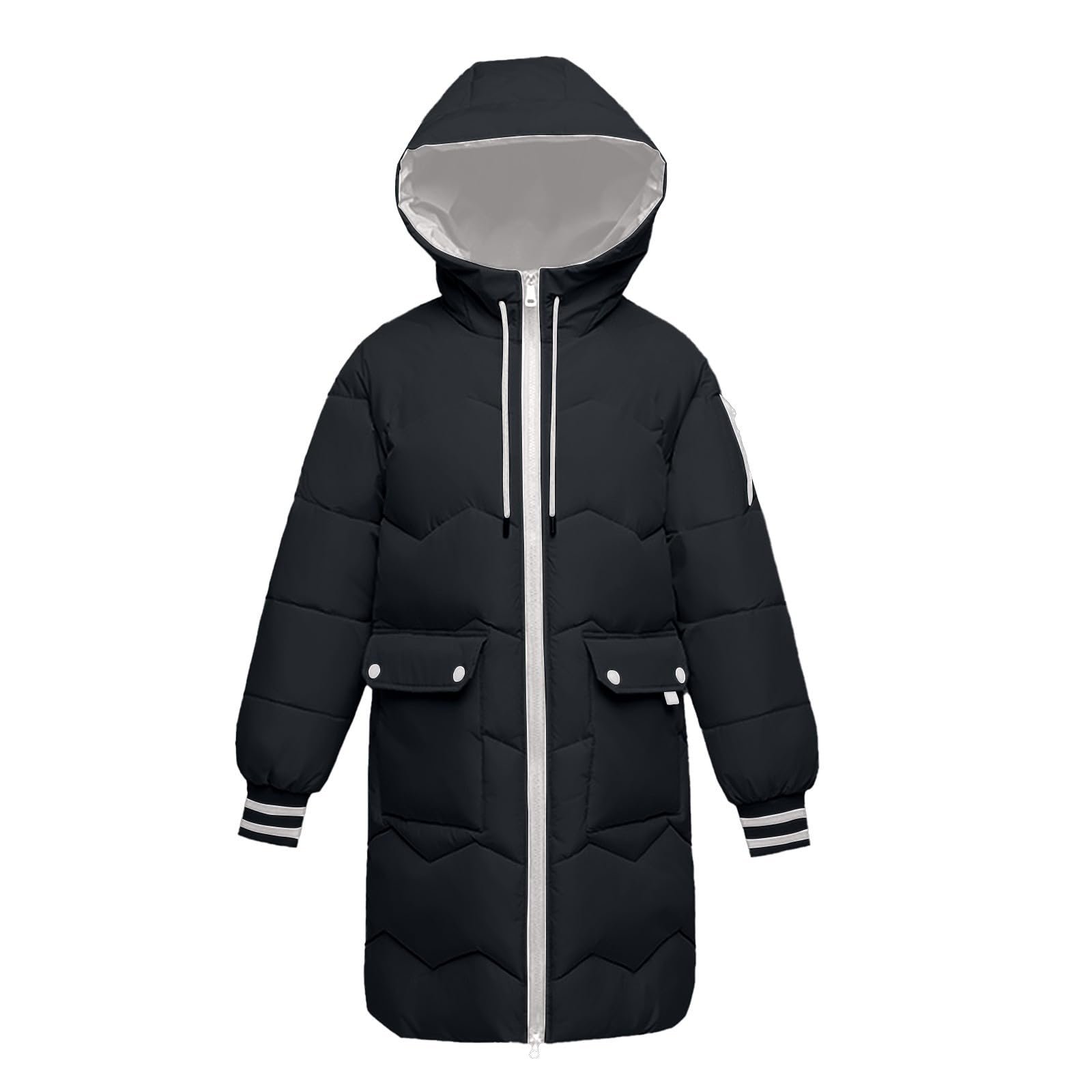 Длинная зимняя стеганая куртка с капюшоном, меховым воротником, фото №2 Длинная зимняя стеганая куртка с капюшоном, меховым воротником, фото №2