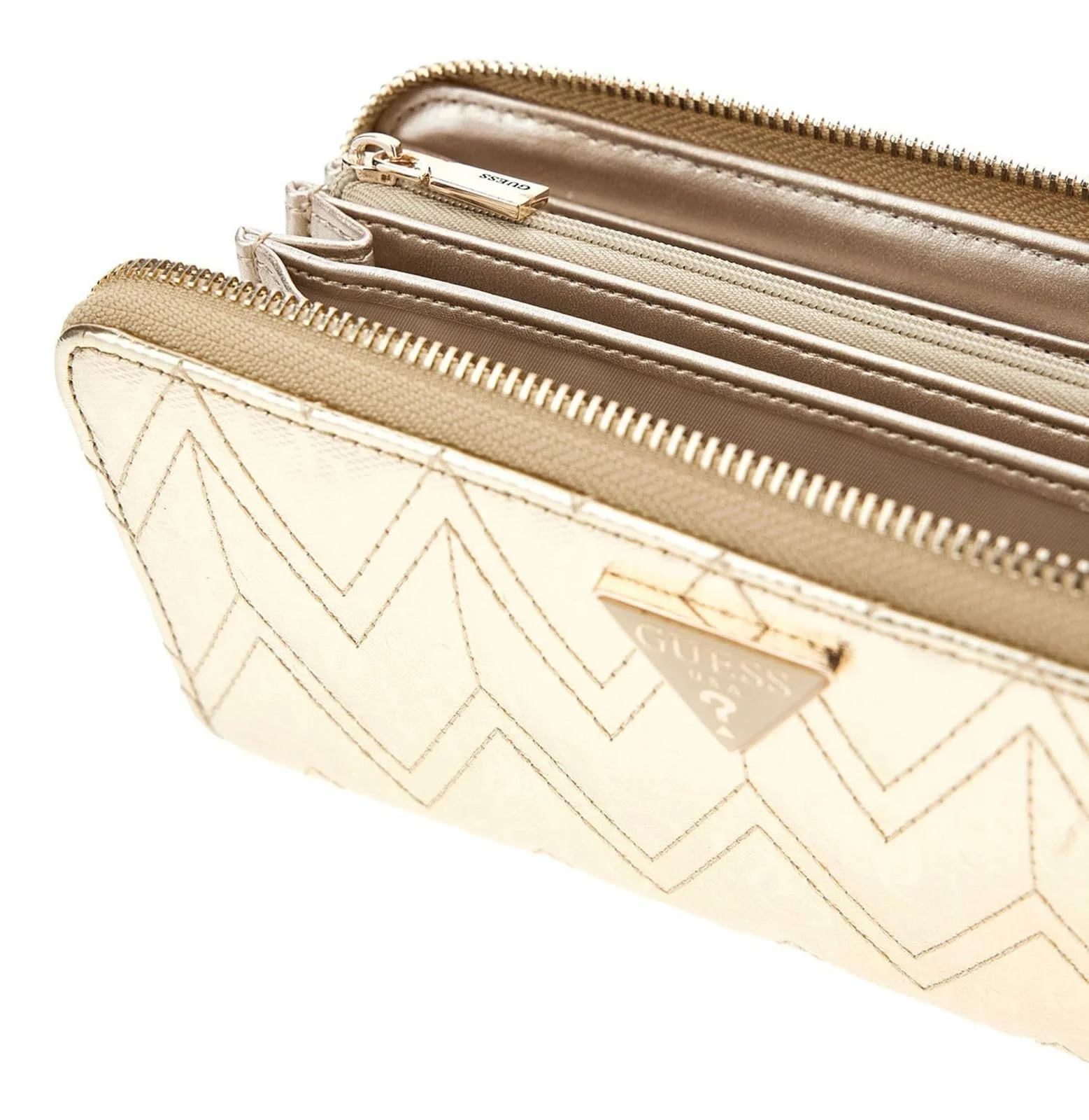 Гаманець GUESS Adelard SLG Large Zip Around Gold, фото №2