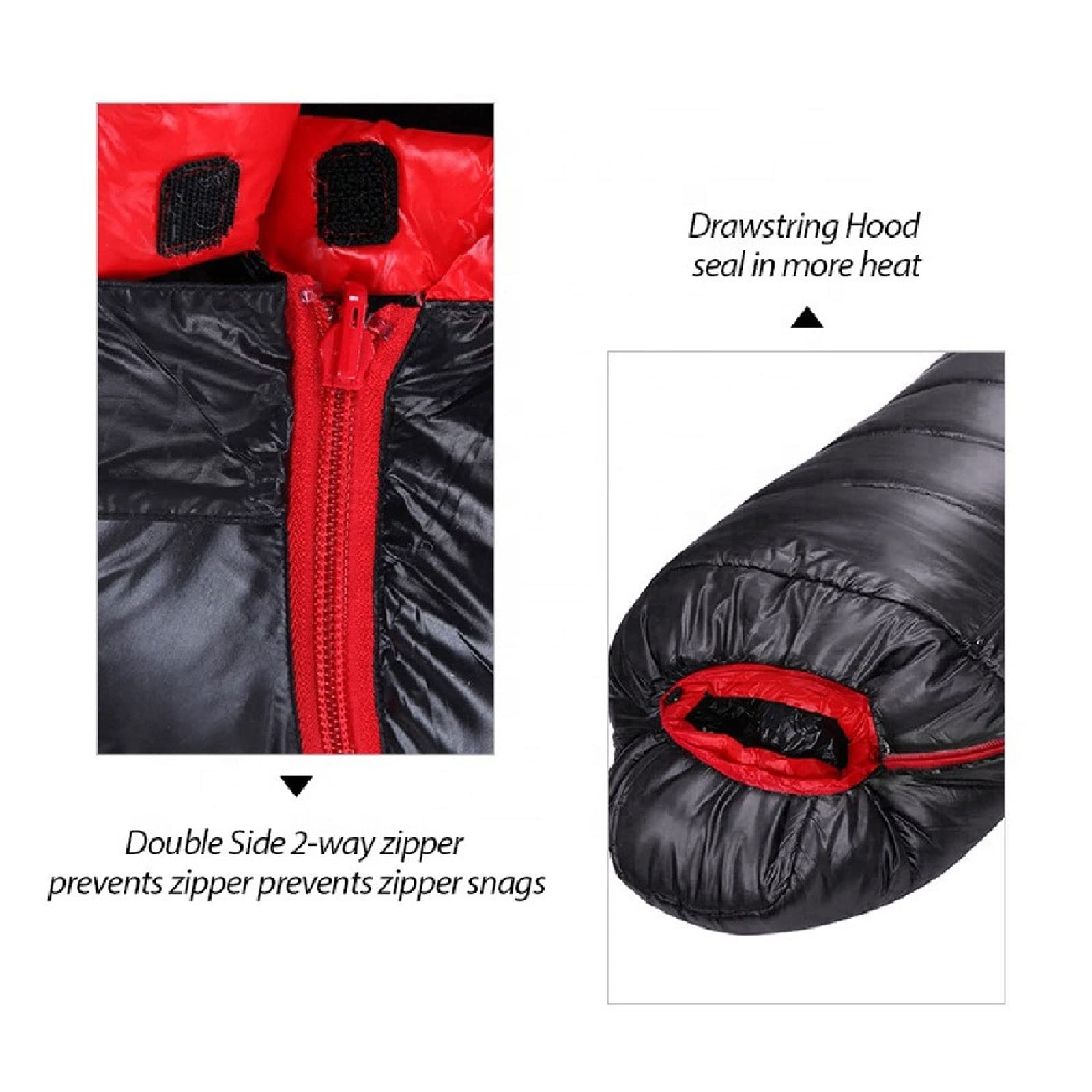 Спальний мішок MYVVKIA для 4 сезонів легкий портативний водонепроникний білий кемпінговий з компресійним чохлом, фото №5 Спальний мішок MYVVKIA для 4 сезонів легкий портативний водонепроникний білий кемпінговий з компресійним чохлом, фото №5