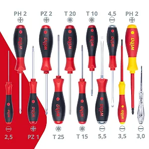 Набір викруток Wiha 47176 13 шт. VDE Slotted PH PZ Torx з ударним ковпачком та фазометром synthetic.ua - Фото 1