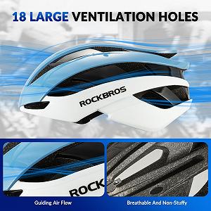 Шолом ROCKBROS велосипедний, M/L 55-61 см, регульований, вентильований, 4 кольори, для дорослих, жінок та чоловіків synthetic.ua - Фото 1