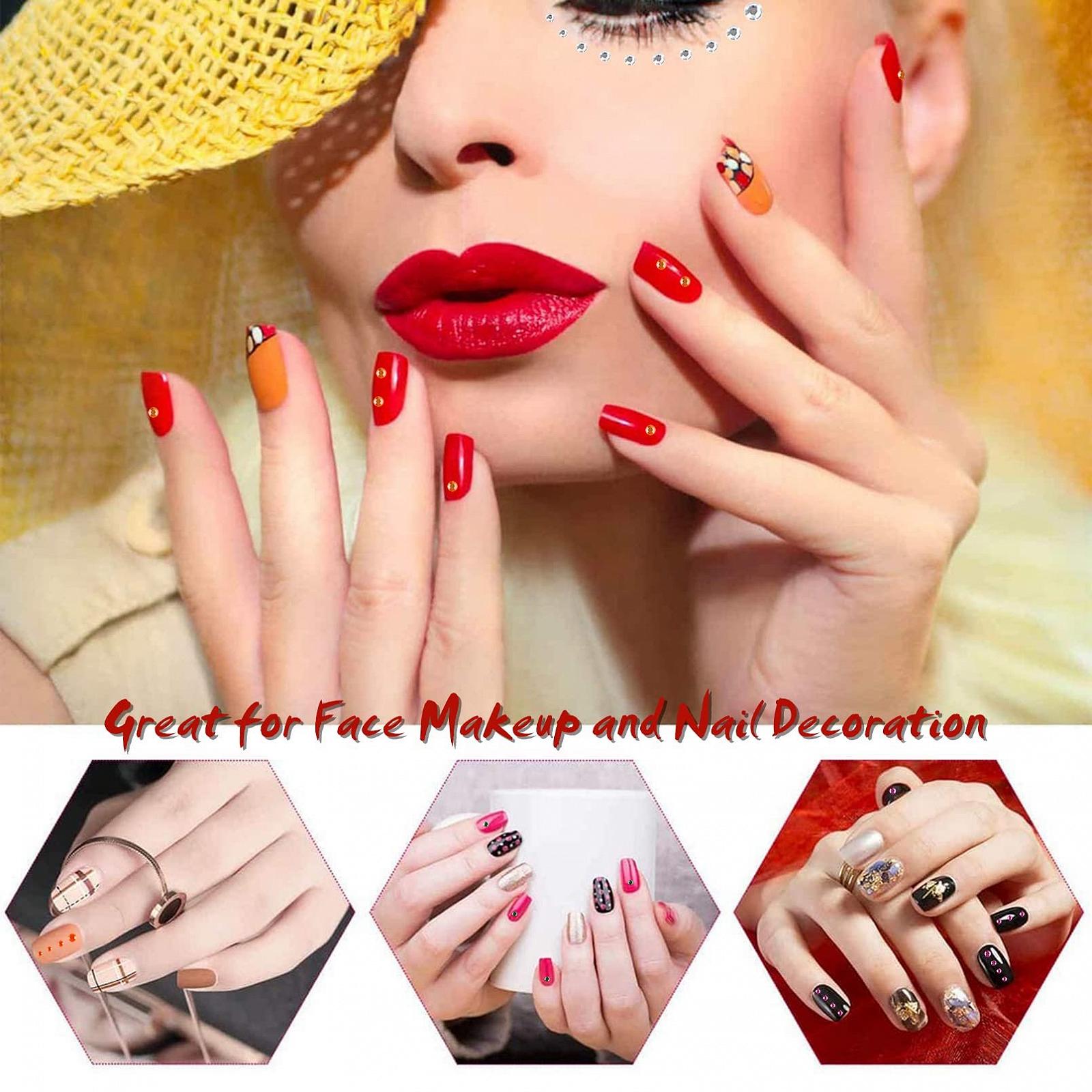 Самоклеящиеся стразы FITDON 2236 для макияжа лица, декора ногтей, DIY поделок, 13 листов, фото №6