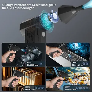 Електрична повітродувка 4 швидкості 110000 об/хв Type-C Rechargeable synthetic.ua - Фото 1