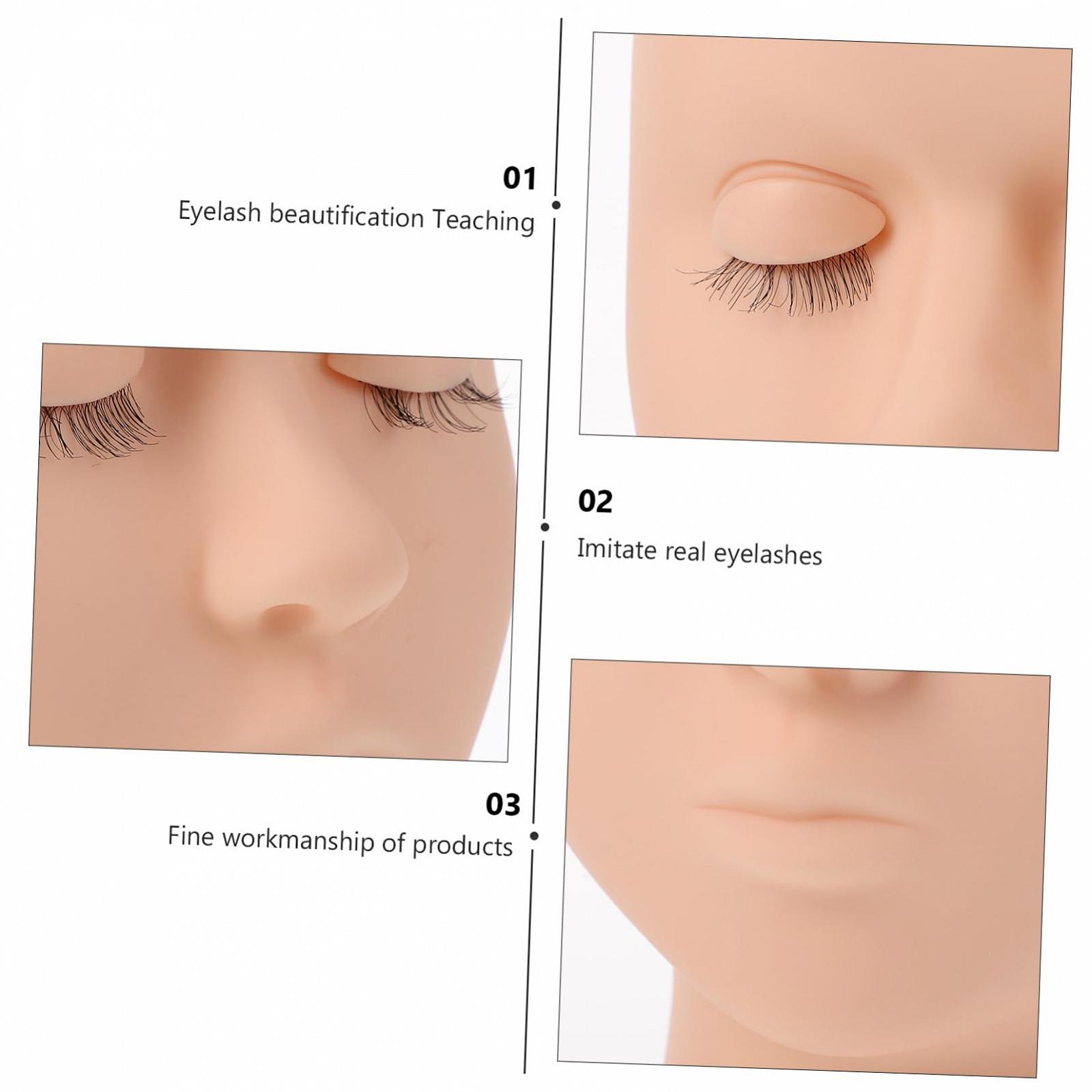 Голова Angoily Human Head Ресницы Парики Тело Силиконовый Гель Искусственная Голова Упаковка 3 шт., фото №3 Голова Angoily Human Head Ресницы Парики Тело Силиконовый Гель Искусственная Голова Упаковка 3 шт., фото №3