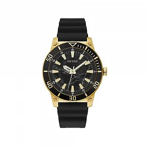 Мужские аналоговые часы Guess Золотистый, Черный - Фото 1