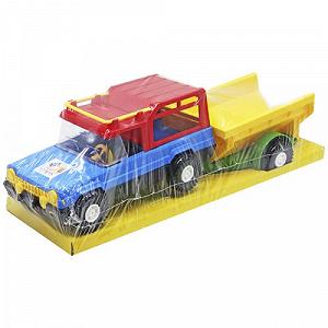 Машина Мерс с жовтим причепом [tsi213024-TSI] - Фото 1