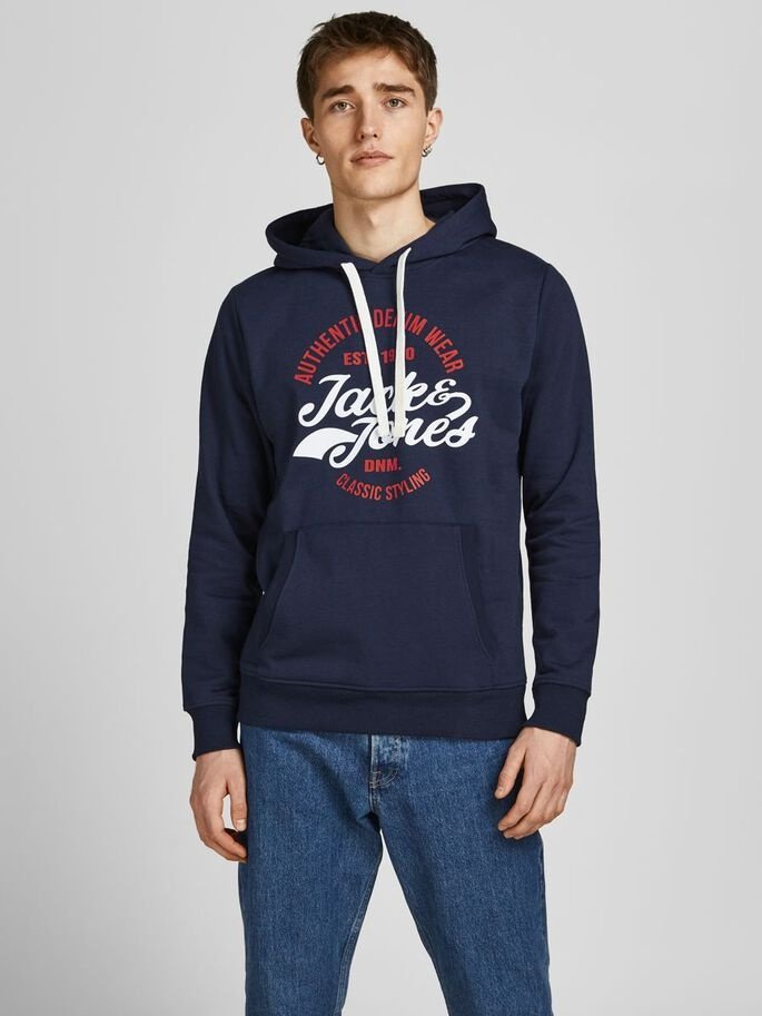 Свитшот Jack&Jones SWEAT HOOD 12201406, темно-синий, фото №1
