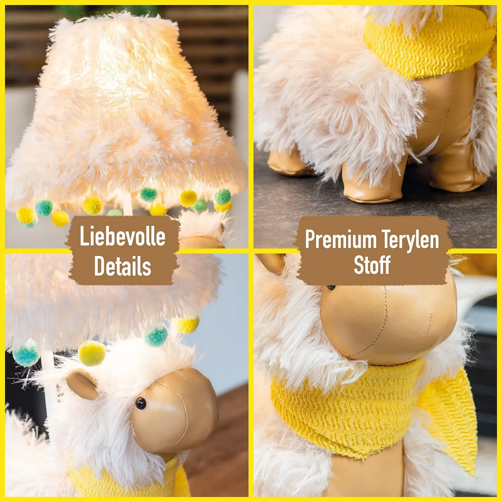 Настільна лампа Happy Lamps Alma LED декоративна ручної роботи 48 см Біла, фото №5