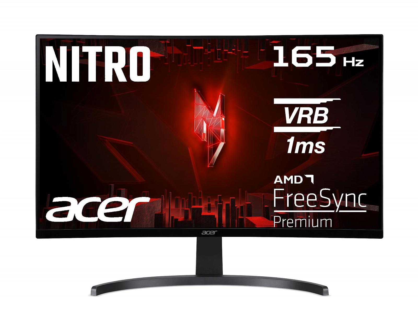 Монитор Acer Nitro ED273P Gaming 27 дюймов (69 см экран) Full HD 165Hz 1ms (VRB) HDMI 2.0 HDMI 1.4 DP 1.2 изогнутый FreeSync Premium UM.HE3EE.P14 черный, фото №1