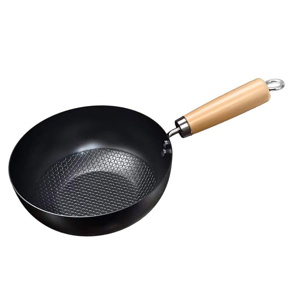 Сковорода BESTonZON Iron Wok з дерев'яною ручкою 24 см, фото №1