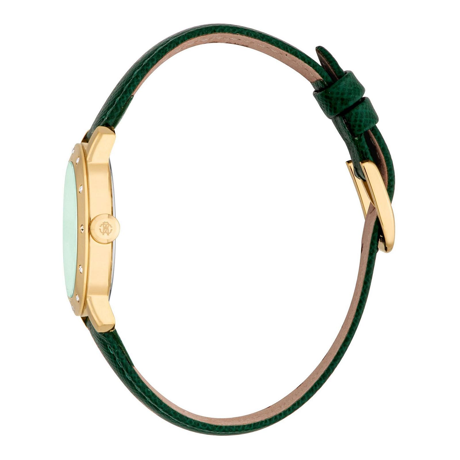 Жіночий аналоговий годинник Roberto Cavalli RC5L125L0025, шкіряний ремінець, зелений, фото №2