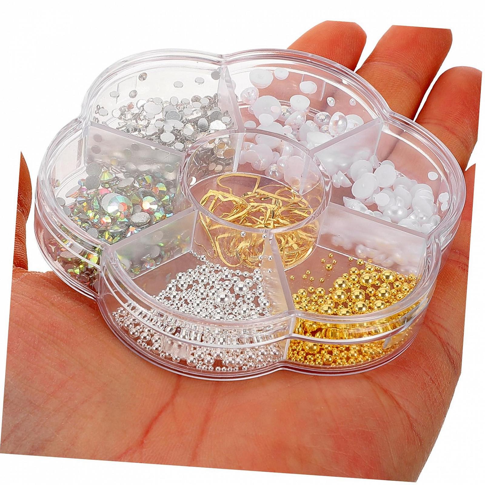 FRCOLOR 1 коробка, аксессуары для ногтей, ювелирные изделия для ногтей, подвески для ногтей, маленькие аксессуары для ногтей, подвески для ногтей для женщин, драгоценные камни для ногтей, украшения для маникюра, подвески для ногтей из смолы для женщин, фото №3