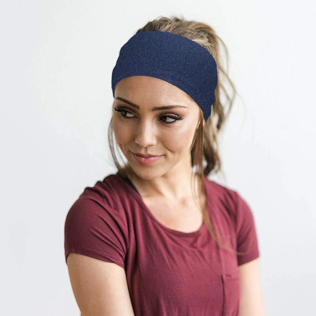 Спортивна Пов'язка в Стилі Бохо Синя Еластична, фото №5