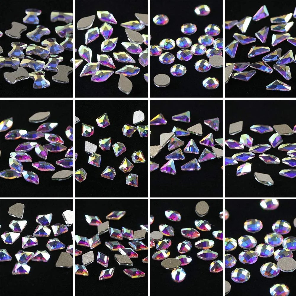 Мікс Rainbow Трикутник Ромб Діамант Плоский Чорний 60 шт., фото №2