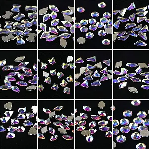 Мікс Rainbow Трикутник Ромб Діамант Плоский Чорний 60 шт. synthetic.ua - Фото 1