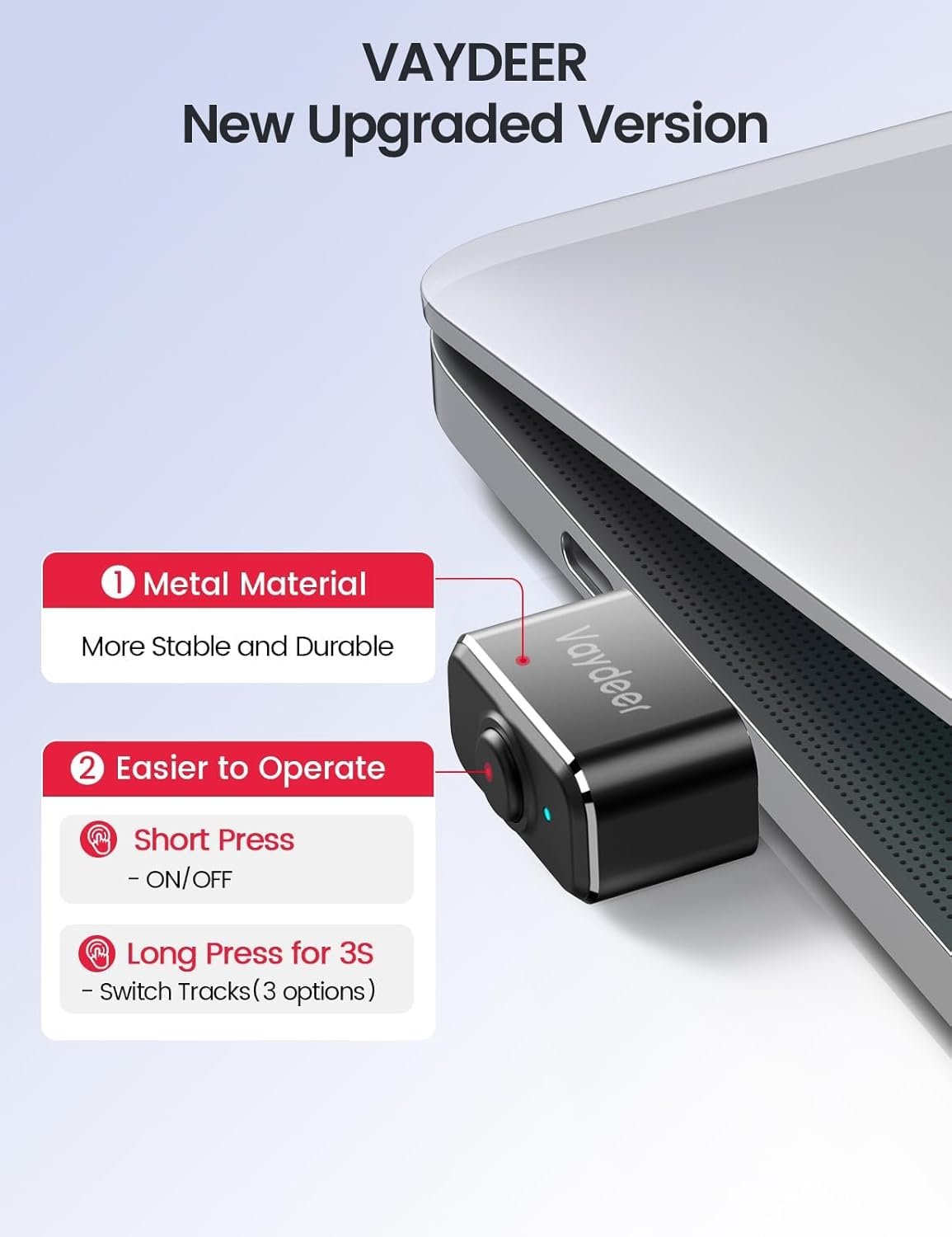 Вигглер шейкер симулятор для мыши Vaydeer Accurate USB Mouse Jiggler Black, фото №3