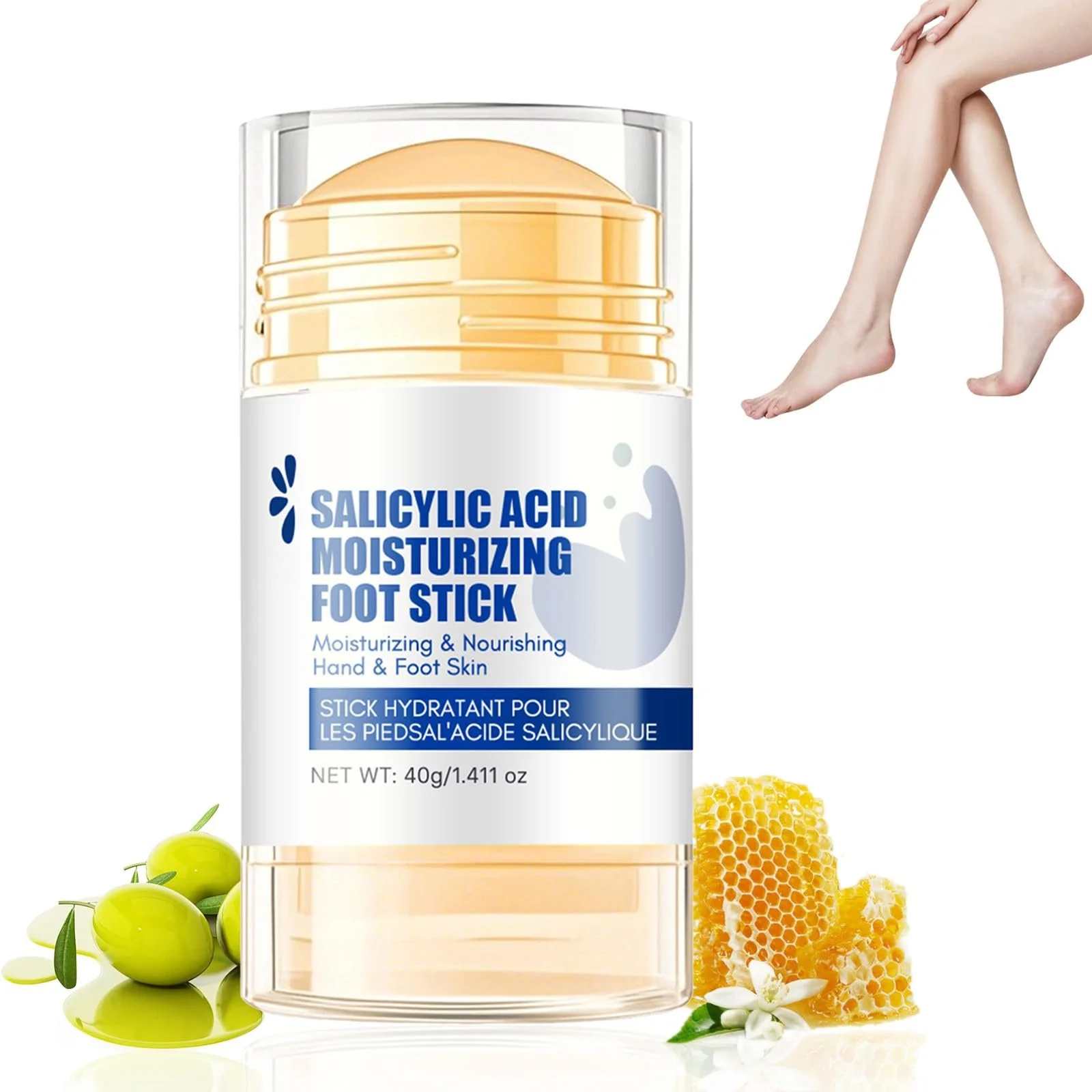 Крем для ног увлажняющий против трещин с салициловой кислотой для сухой кожи пяток и локтей, фото №1