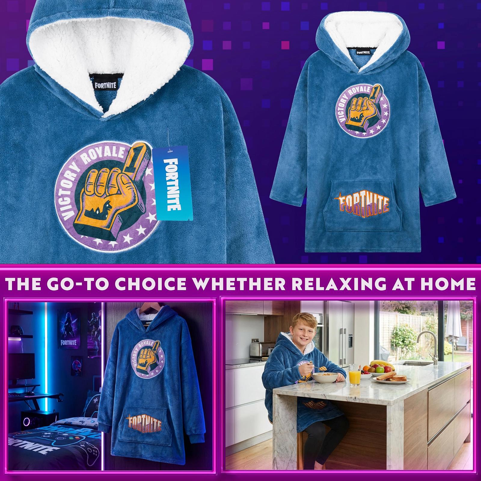 Ковдра-худі Fortnite для хлопчиків і підлітків 14+, дуже довга портативна флісова затишна ковдра з рукавами, фото №3