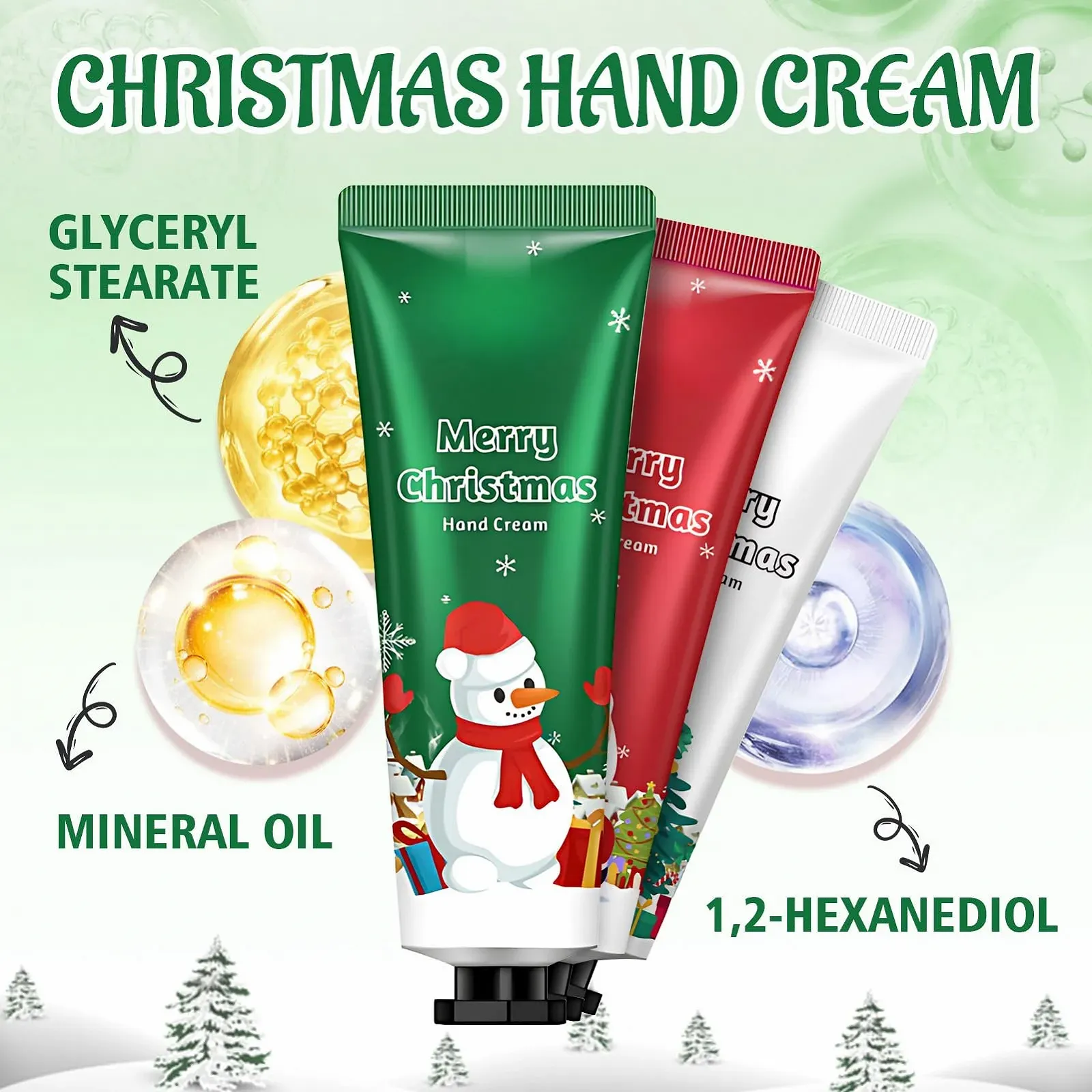 Крем для рук Mini Christmas, Набір кремів для рук, 5 шт, фото №3