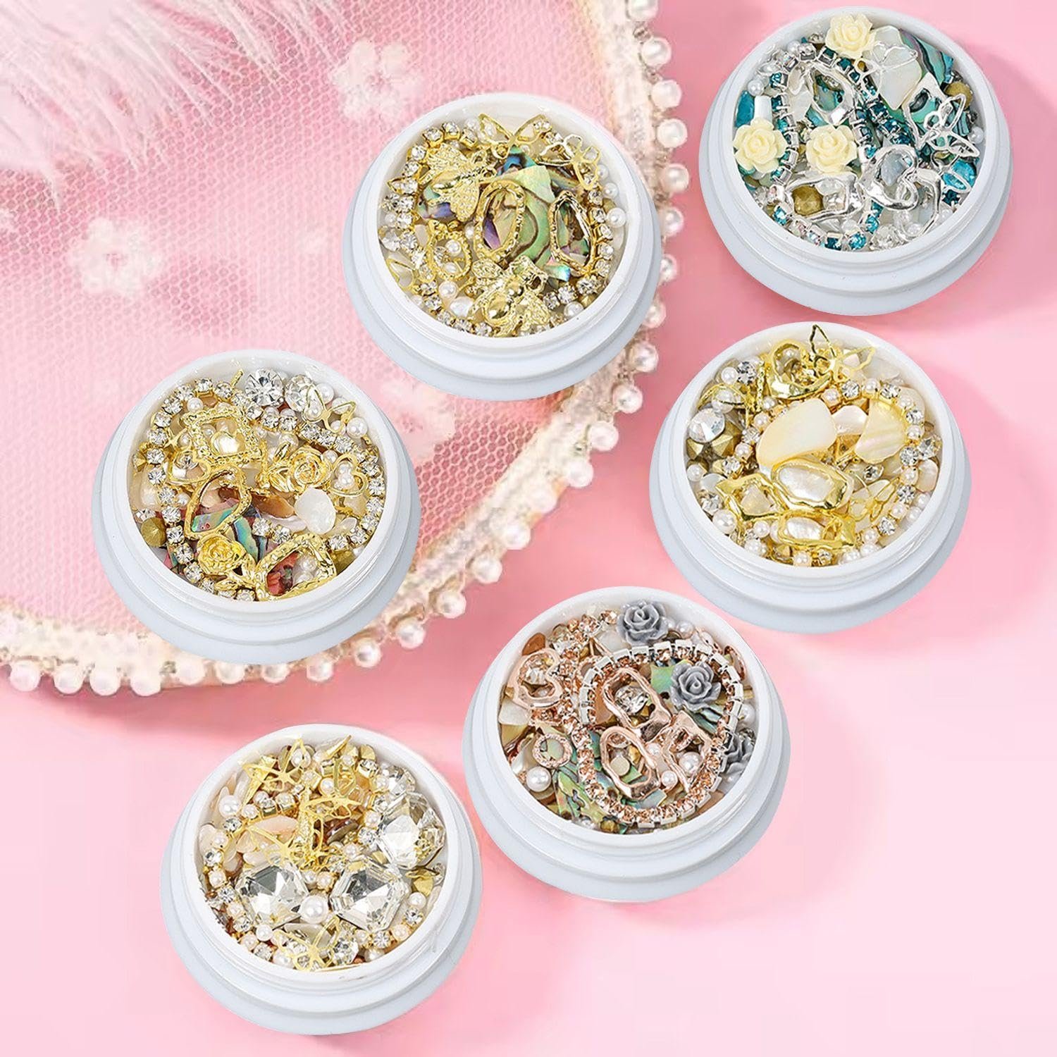 Украшения для ногтей 6 коробок, Креативные 3D аксессуары, Очаровательные и модные, Смешанные с разными стилями, DIY украшения для ногтей, фото №6 Украшения для ногтей 6 коробок, Креативные 3D аксессуары, Очаровательные и модные, Смешанные с разными стилями, DIY украшения для ногтей, фото №6