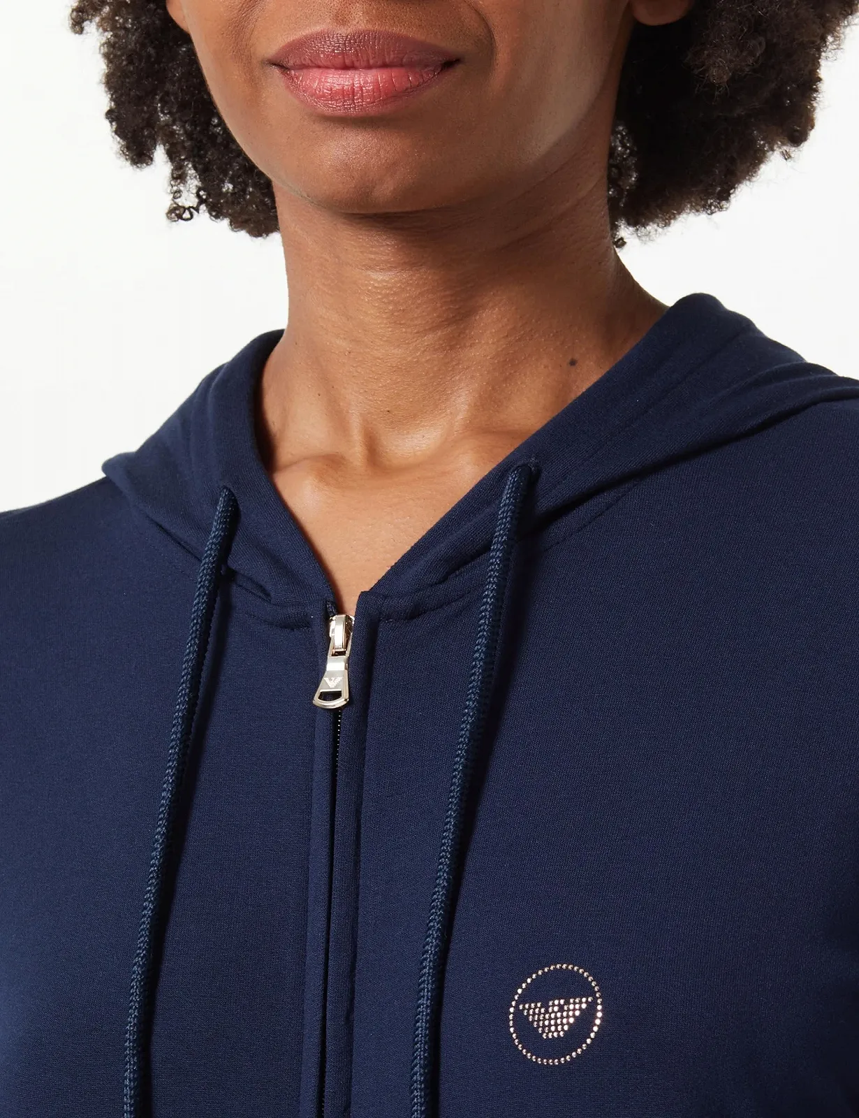 Жіноча толстовка на блискавці EMPORIO ARMANI Studs Micromodal, фото №2 Жіноча толстовка на блискавці EMPORIO ARMANI Studs Micromodal, фото №2