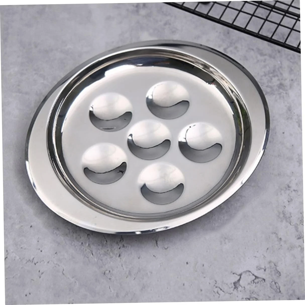 Набір форм для равликів та пташиних яєць із нержавіючої сталі 2 шт. із 6 відділеннями термостійкі для гриля та духовки, фото №5