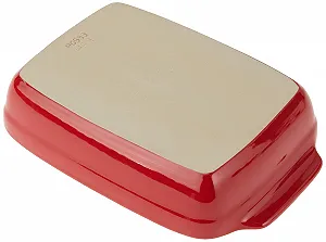 Форма для выпечки Crealys 512727 прямоугольная с керамическими ручками 25 x 15 x 5 см малиновая synthetic.ua - Фото 1