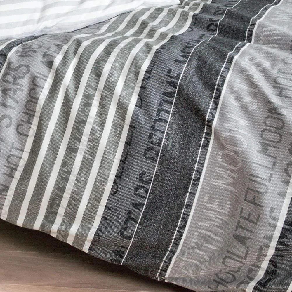 Підковдра та постільна білизна Janine Palermo мако-сатин, 155 x 220 см, бавовна, сіра, фото №3