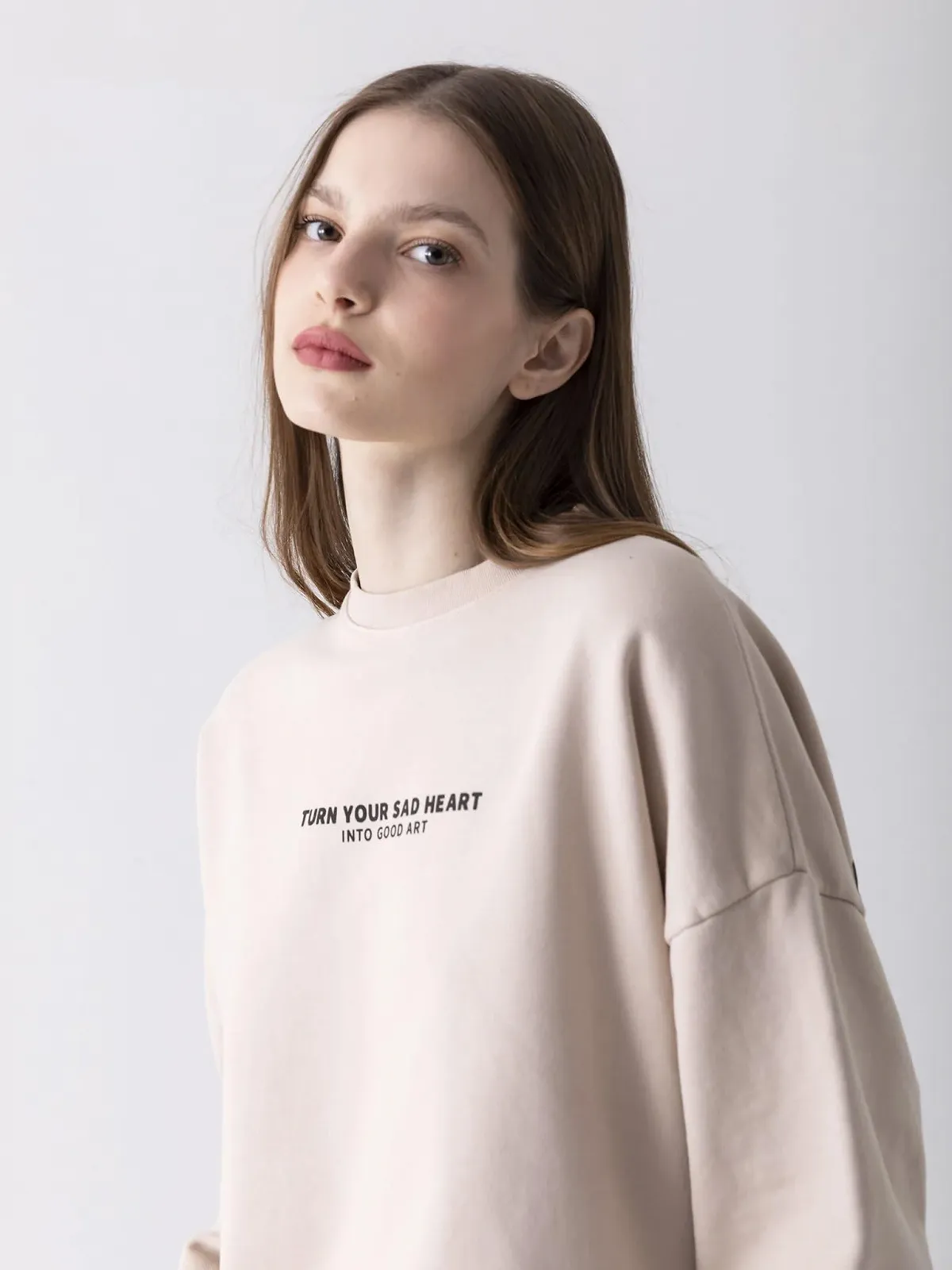 Свитшот LTB Jeans Tesara Relaxed Хлопок Бежевый S, фото №5