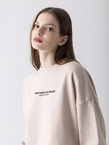 Жіночий світшот LTB Jeans Tesara Relaxed Бежевий - M synthetic.ua - Фото 1