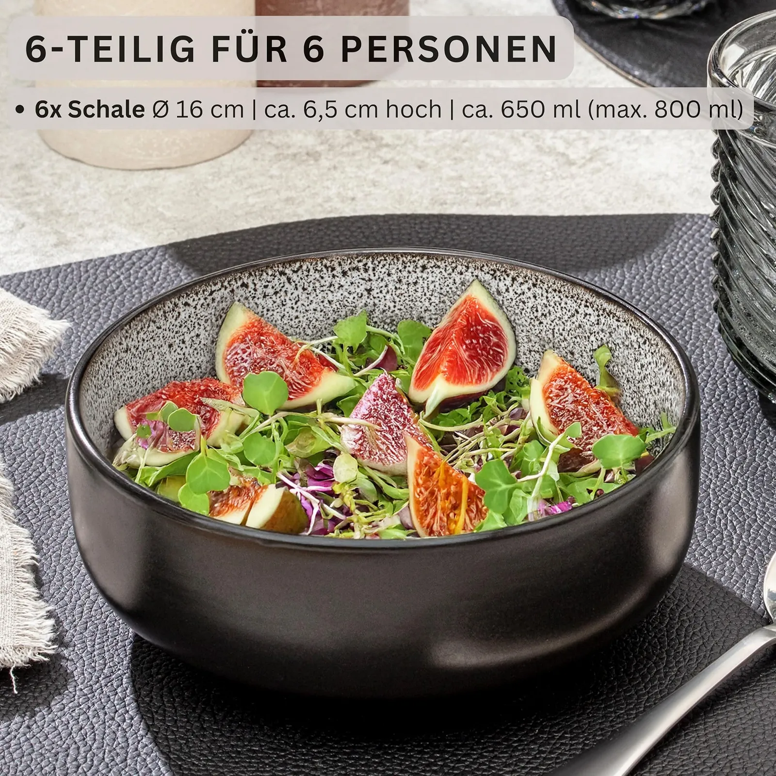 Миска SÄNGER Luxor Керамическая для завтрака Набор 6 штук Коричневый Бежевый 650 мл, фото №2