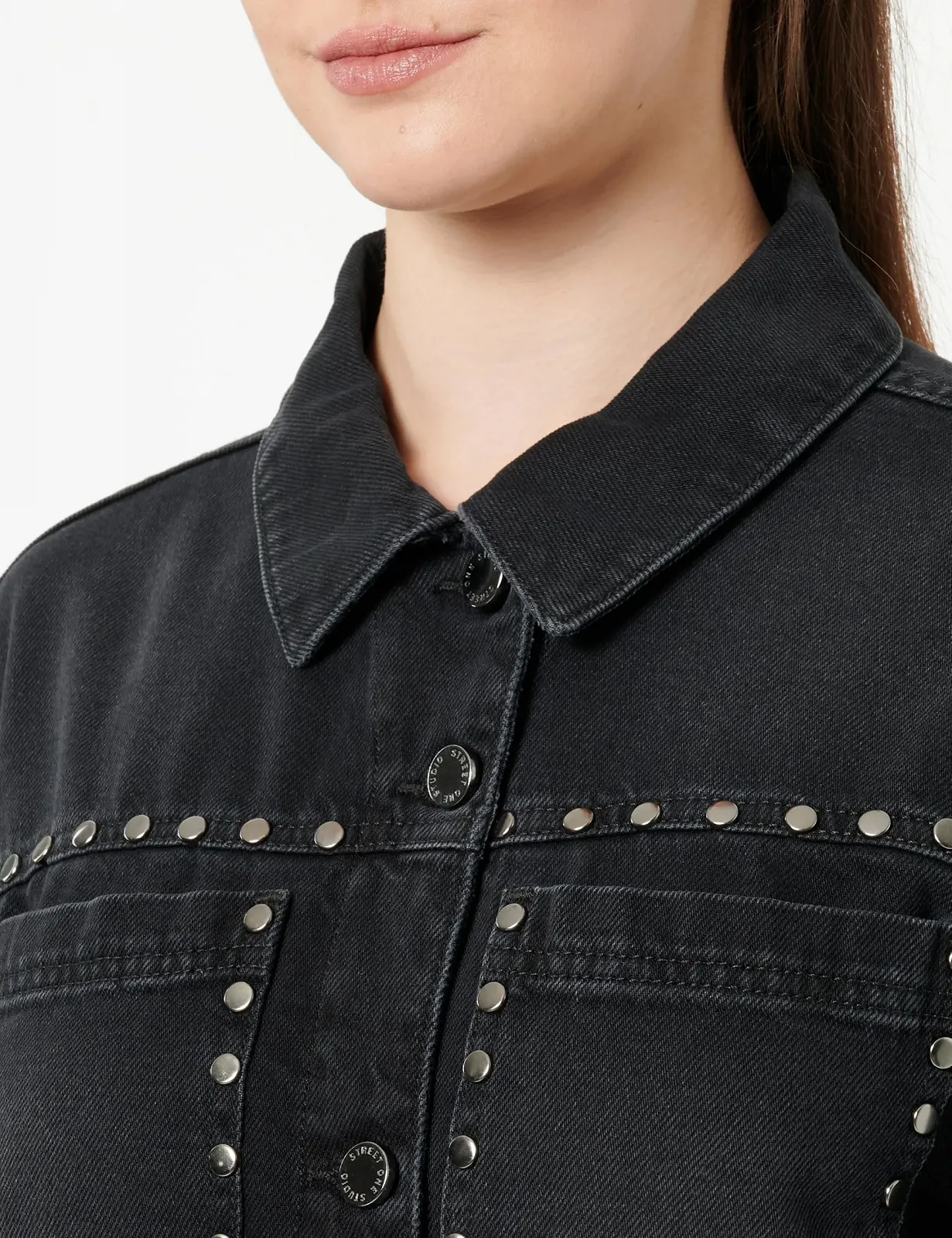 Джинсова куртка Street One Studio Жіноча Studio Denim, Укорочена, фото №2