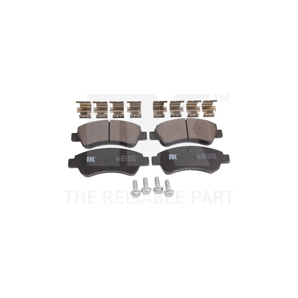 Комплект гальмівних колодок, дискове гальмо NK 223741 для CITROËN OPEL PEUGEOT VAUXHALL DS, фото №1 Комплект гальмівних колодок, дискове гальмо NK 223741 для CITROËN OPEL PEUGEOT VAUXHALL DS, фото №1