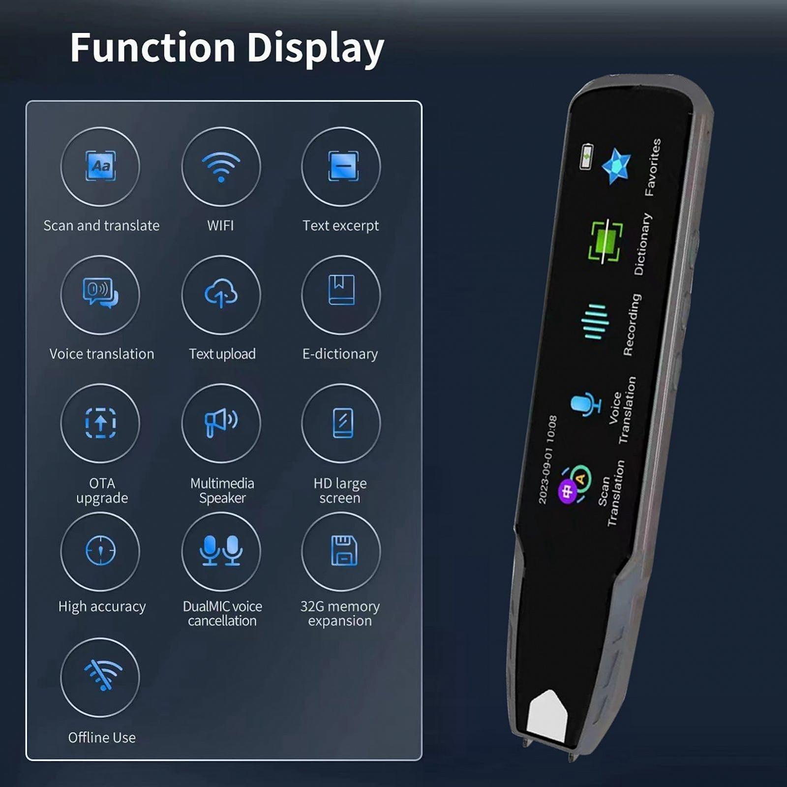 Ручка-сканер для читання, перекладач на 113 мов, для читання з перетворенням тексту в мову, Цифрова, фото №2 Ручка-сканер для читання, перекладач на 113 мов, для читання з перетворенням тексту в мову, Цифрова, фото №2