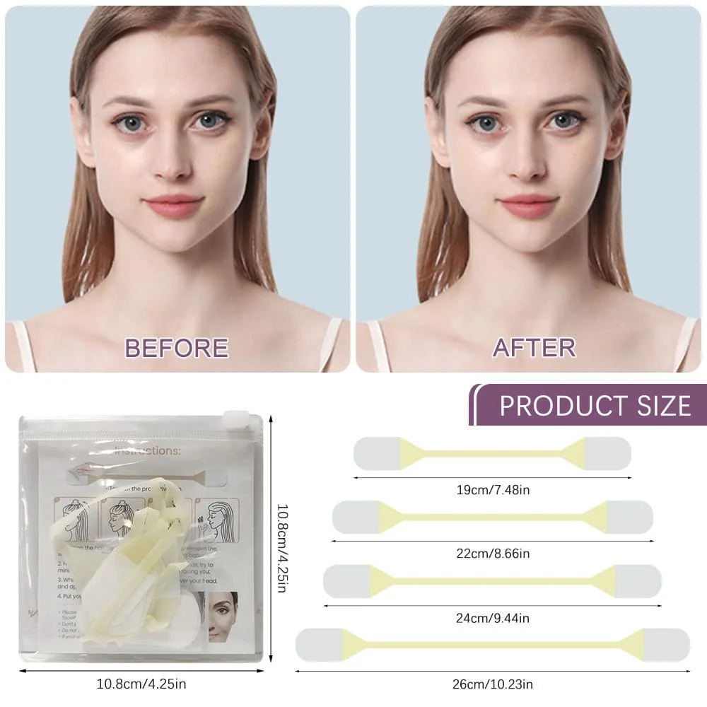 Ленты для подтяжки лица Cdemiy, 20 шт., прозрачные патчи для лица, фото №3