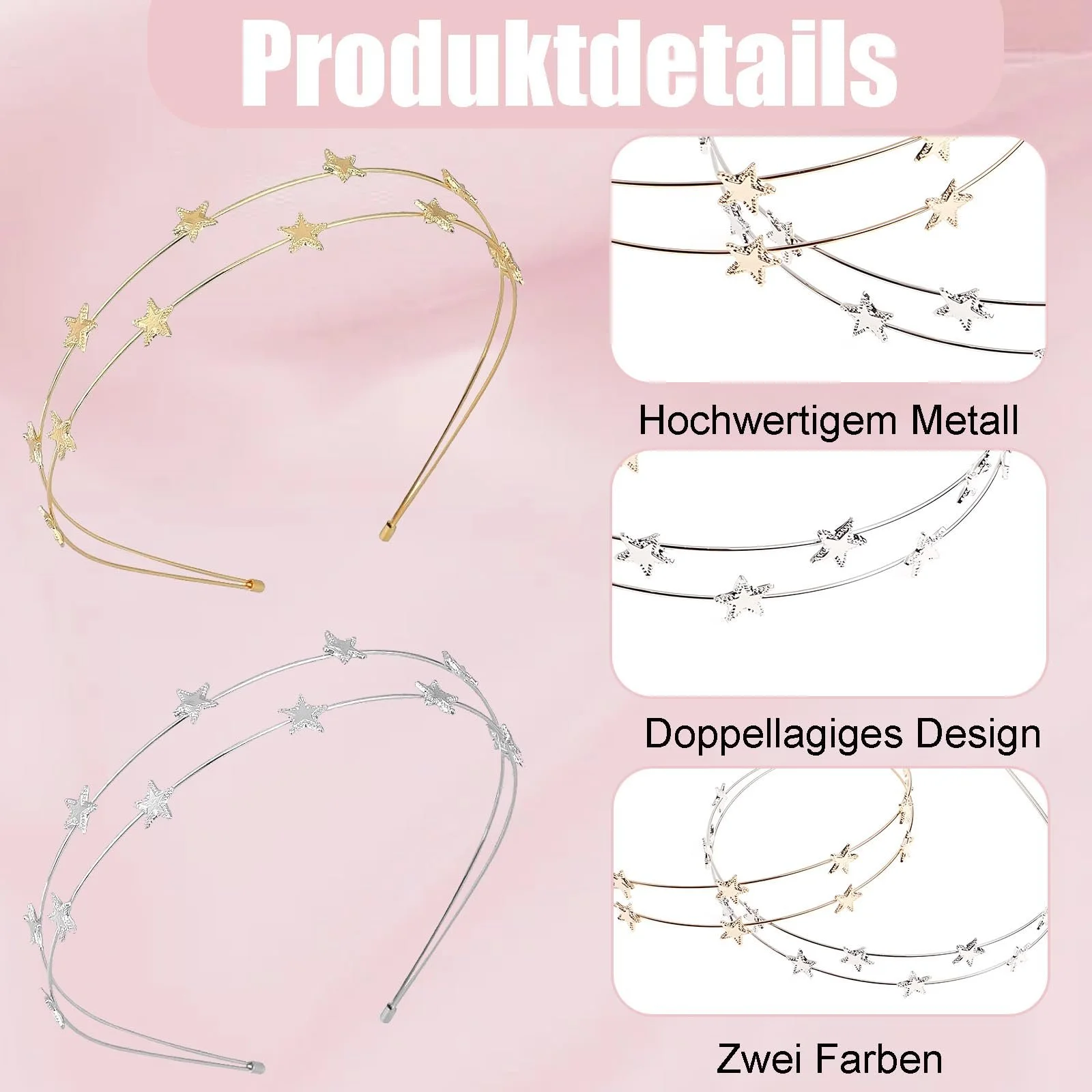 Обруч для волос Звезды с блестящими стразами, фото №3 Обруч для волос Звезды с блестящими стразами, фото №3