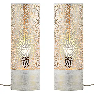 Набір з 2 настільних ламп Marrakech Verdure 41 см Метал White Gold E27 - Фото 1