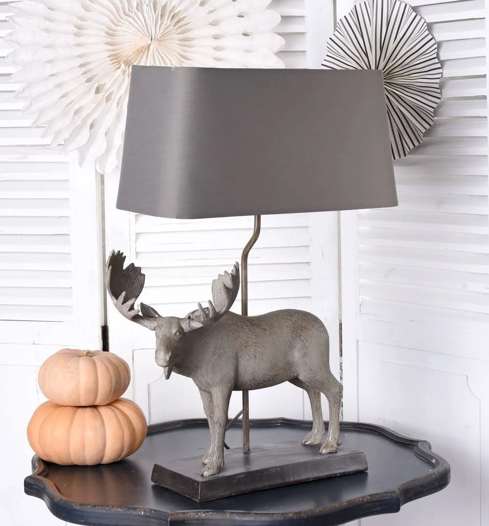 Настольная лампа Palazzo cw609 Фигурка лося в альпийском стиле, фото №4