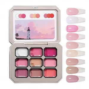 Гель-краска для ногтей 9 цветов градиентный гель для ногтей UV LED отверждения для долговременного рисования полировки свадьба дом французский маникюр ежедневный салон красоты - Фото 1