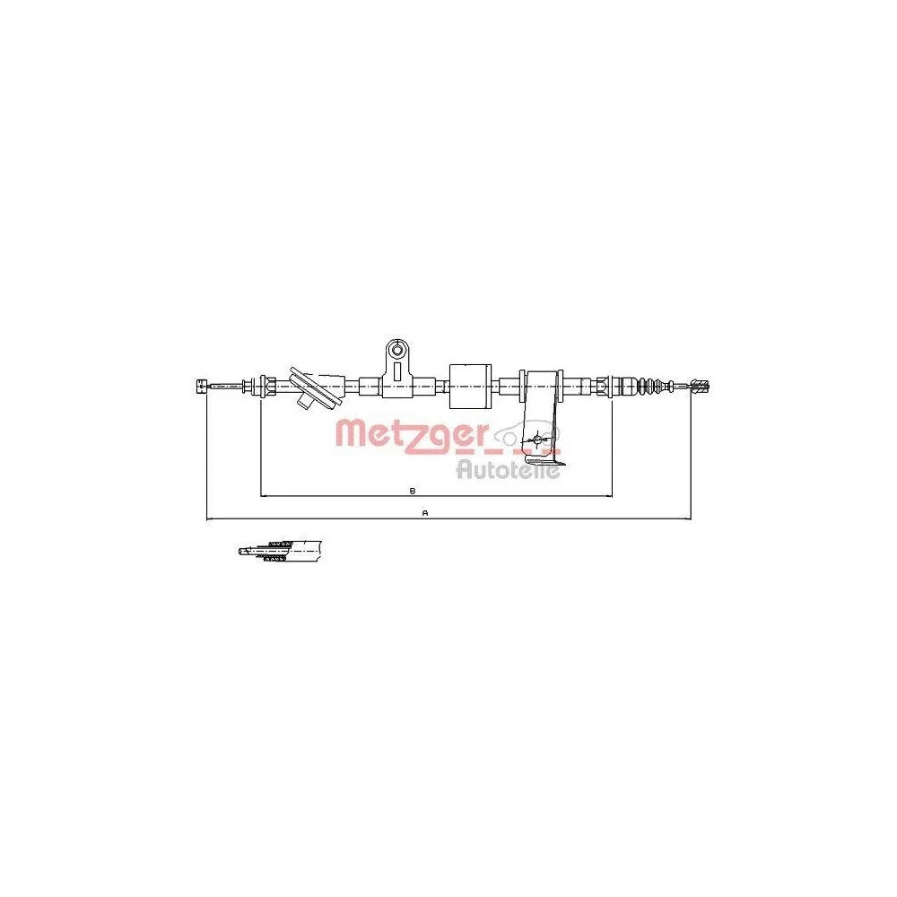 Трос стоянкового гальма METZGER 12.0101 для ALFA ROMEO задній правий, фото №1 Трос стоянкового гальма METZGER 12.0101 для ALFA ROMEO задній правий, фото №1
