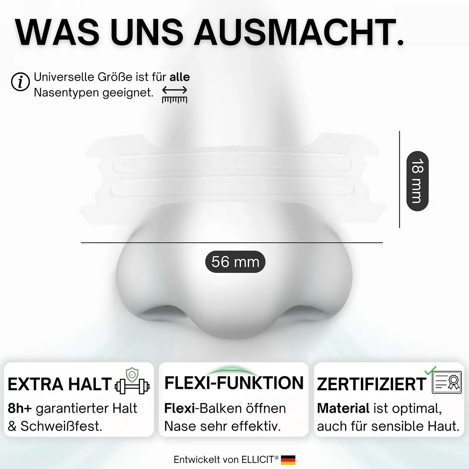Пластирі на ніс El licit Прозорі, 30 шт, Преміум, Проти хропіння, Екстра фіксація, фото №4