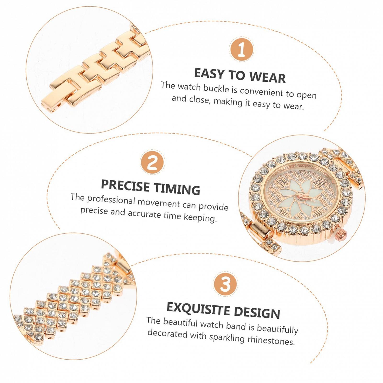 Жіночий наручний годинник LIFKOME Декоративний зі стразами, фото №5