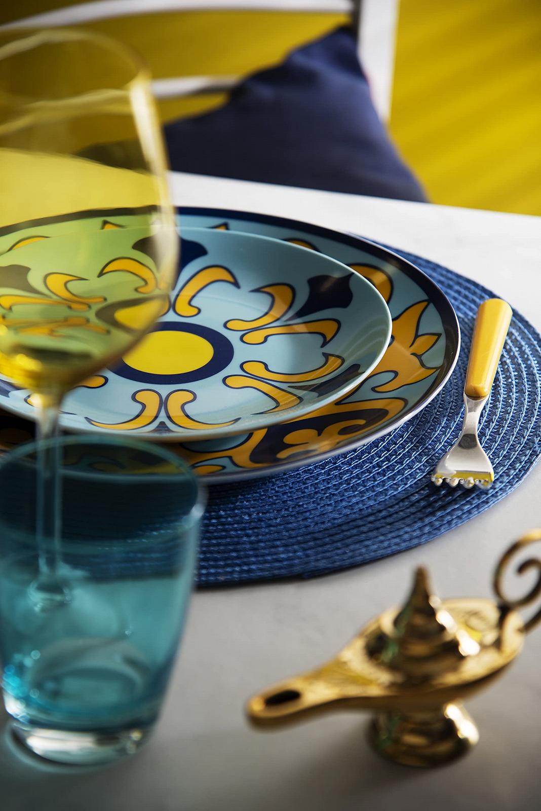 Набор столовых приборов Excelsa Fashion 24 предмета нержавеющая сталь желтый, фото №3 Набор столовых приборов Excelsa Fashion 24 предмета нержавеющая сталь желтый, фото №3