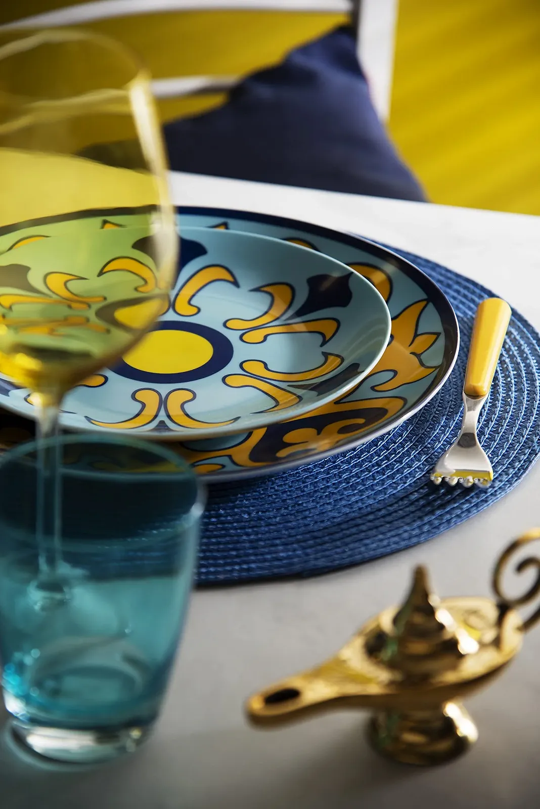 Набір столових приборів Excelsa Fashion 24 предмети нержавіюча сталь жовтий, фото №3