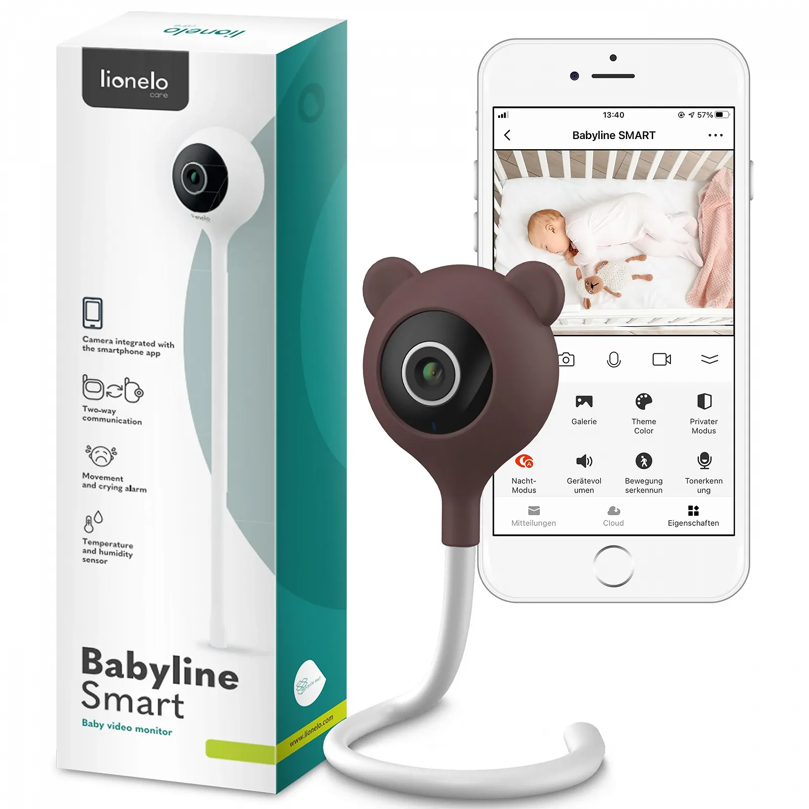 Видеоняня Lionelo Care Babyline Smart Wi-Fi Mobile App, фото №1 Видеоняня Lionelo Care Babyline Smart Wi-Fi Mobile App, фото №1