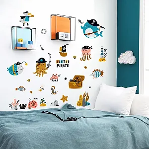 Наклейка на стіну WandSticker4U Пірати 70 x 52 см synthetic.ua - Фото 1