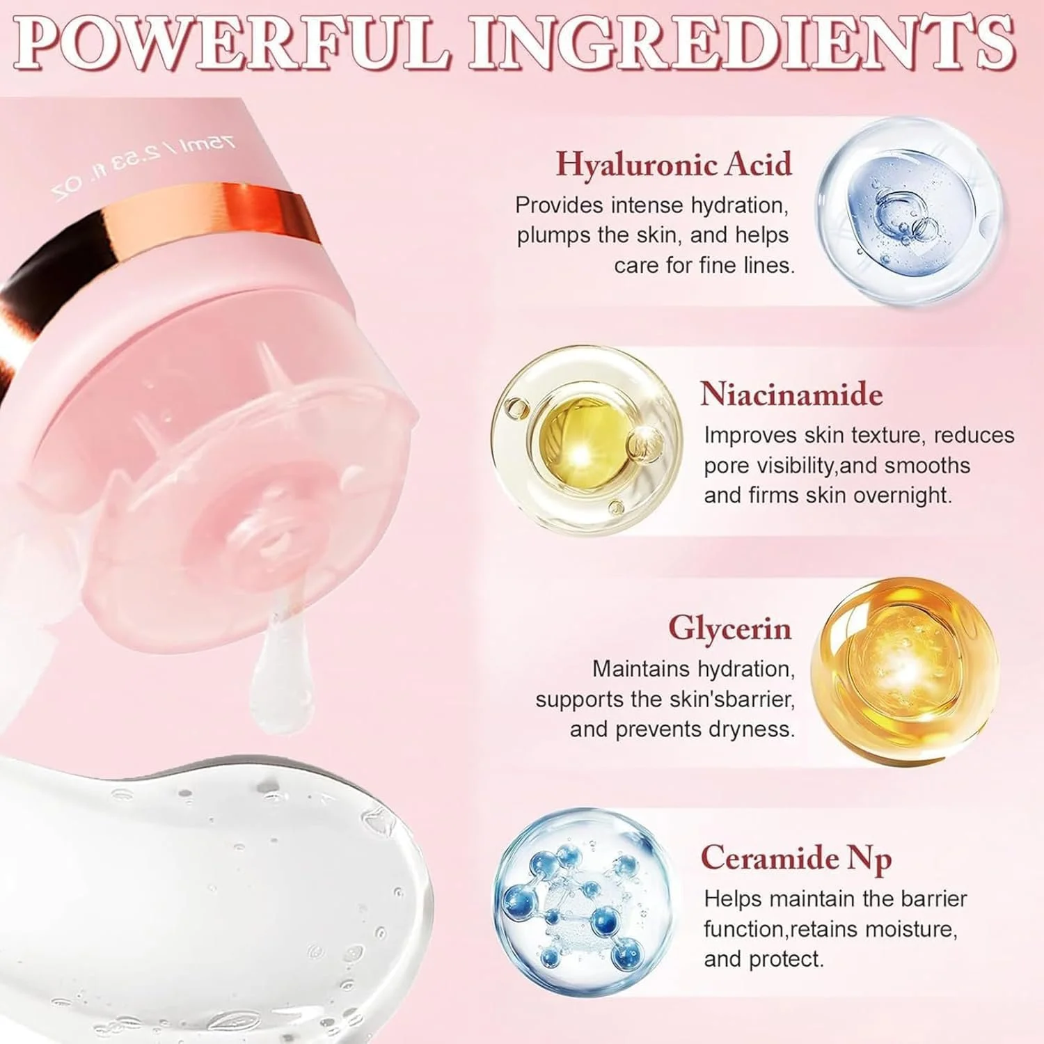 Нічна маска для обличчя з колагеном Collagen, нічна, фото №6