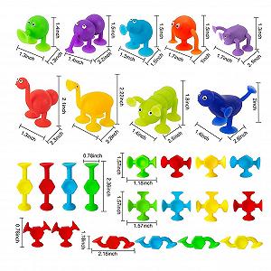 Набір іграшок для ванної з присосками 28 шт. synthetic.ua - Фото 1