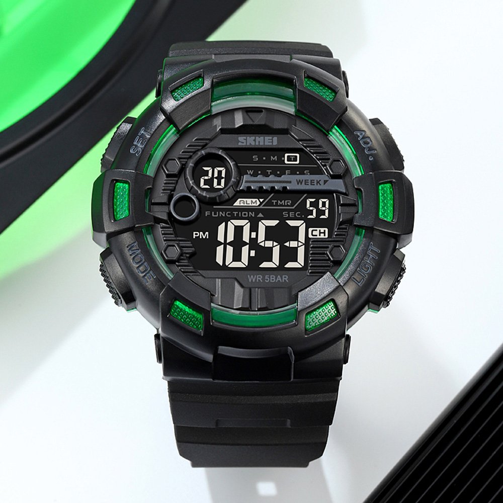 Годинник Skmei 2110BKGN Black-Green SALE, фото №3