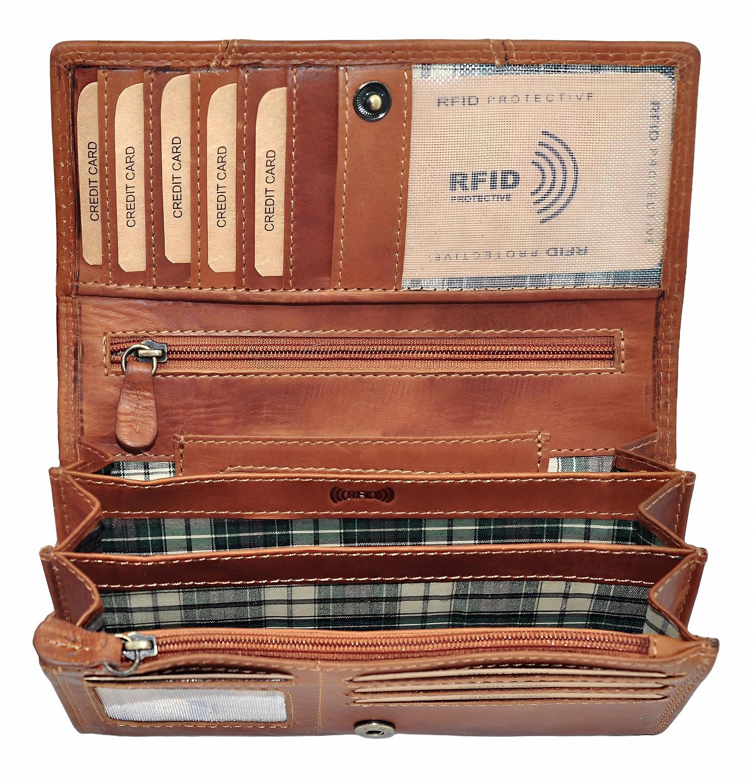 Кошелек Benthill Женский Кожаный Большой brown Vintage, фото №1